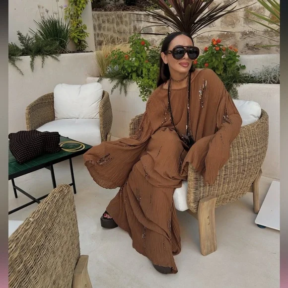 ZARA ZW COLLECTION BEADED DRESS - Picture 5 of 16